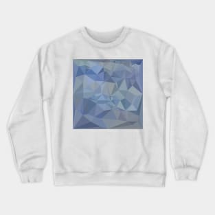 Light Steel Blue Abstract Low Polygon Background Crewneck Sweatshirt